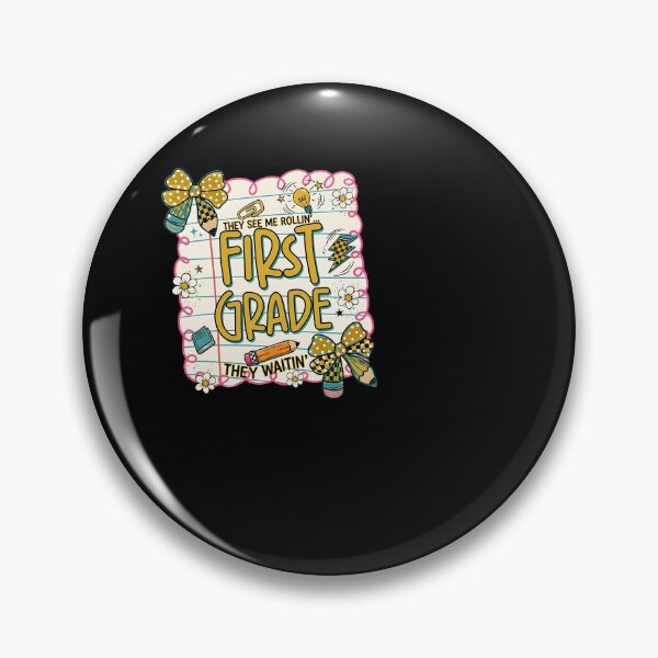 Item preview, Retro First Grade Girls Back to School Pencil Bow designed and sold by KroghDs.
