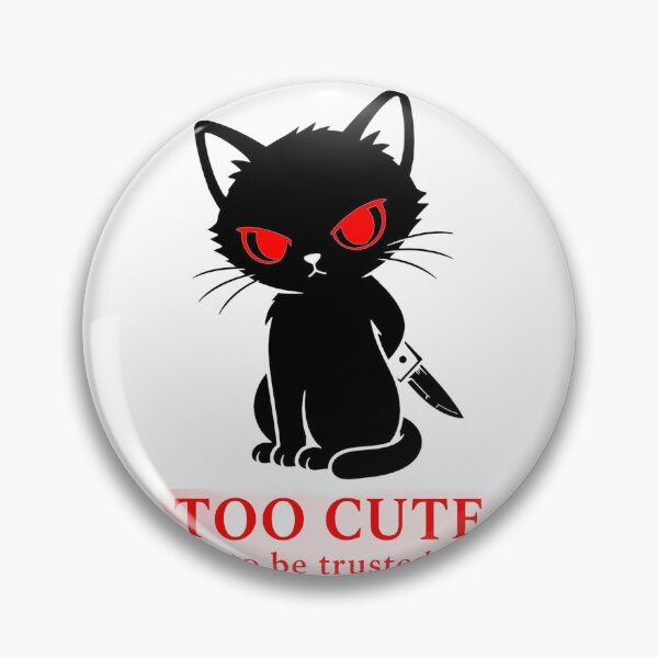 Item preview, Too Cute To Be Trusted Evil Cat designed and sold by Mystic & Celestial Art.