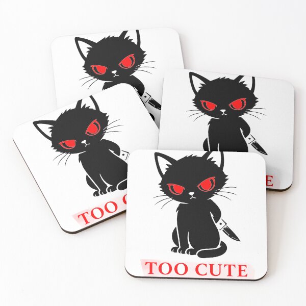 Item preview, Too Cute To Be Trusted Evil Cat designed and sold by Mystic & Celestial Art.