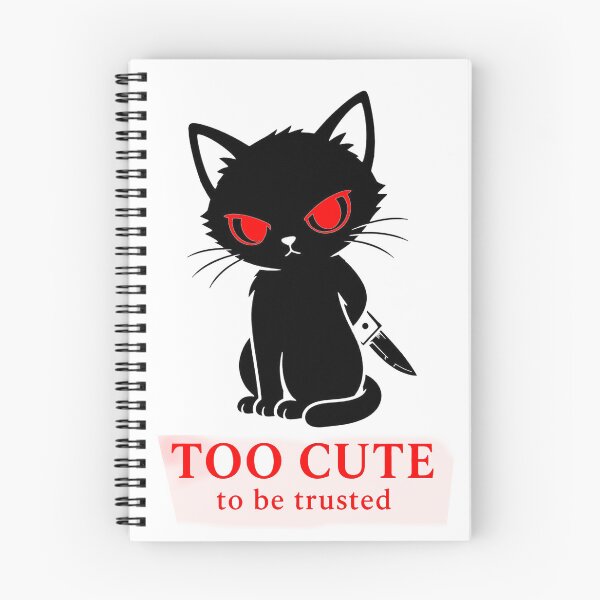 Item preview, Too Cute To Be Trusted Evil Cat designed and sold by Mystic & Celestial Art.
