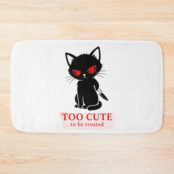 Item preview, Too Cute To Be Trusted Evil Cat designed and sold by Mystic & Celestial Art.