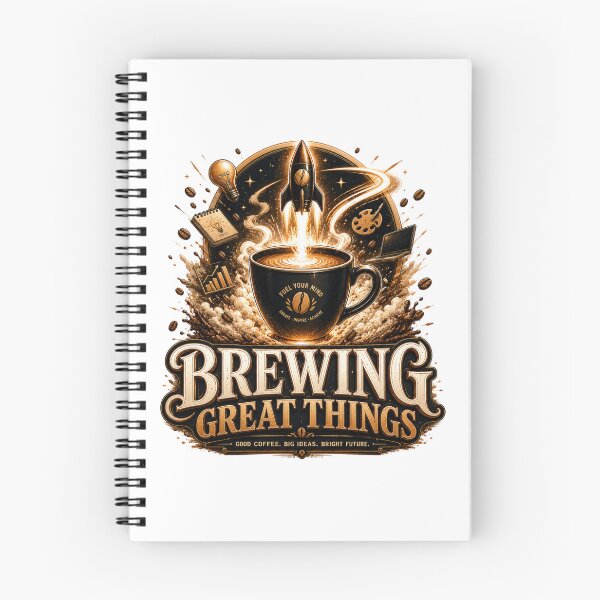 Item preview, Brewing Great Things Coffee Motivation designed and sold by pradeepvisuals.