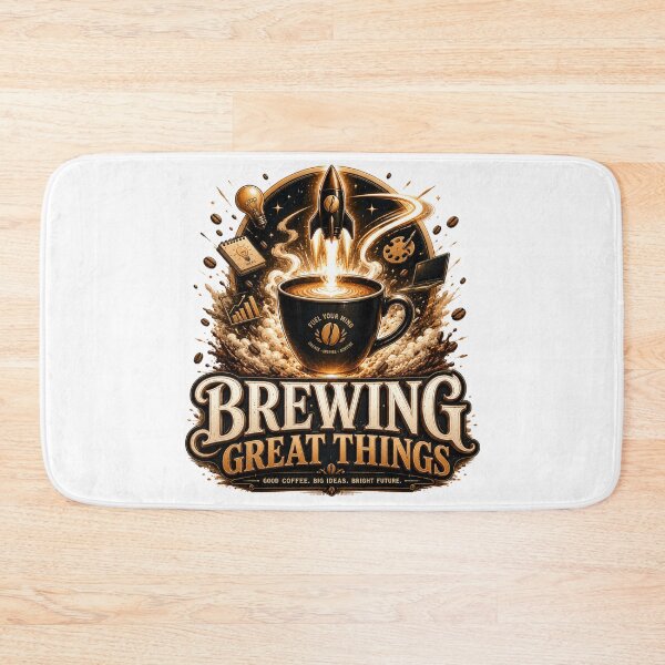 Item preview, Brewing Great Things Coffee Motivation designed and sold by pradeepvisuals.