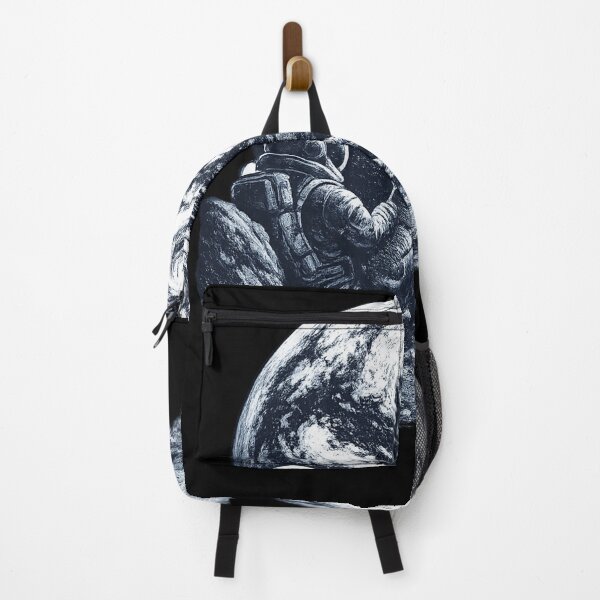 Item preview, Cosmic Companions: Astronaut and Cat Looking at Earth Ink Art designed and sold by haitrieuic96.