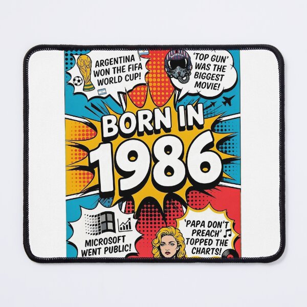 Item preview, Born In 1986 | Retro Comic Birthday Design designed and sold by CheersTOGETHER.