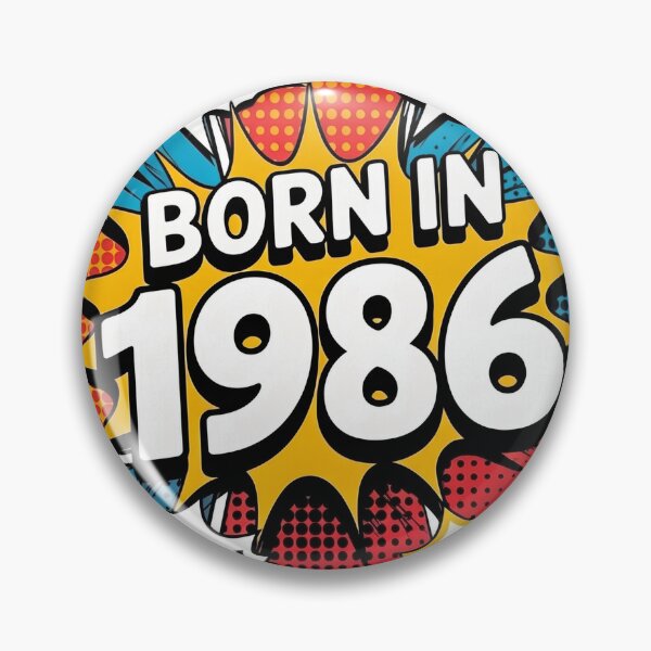 Item preview, Born In 1986 | Retro Comic Birthday Design designed and sold by CheersTOGETHER.