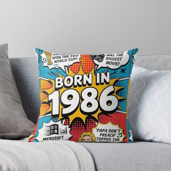 Item preview, Born In 1986 | Retro Comic Birthday Design designed and sold by CheersTOGETHER.