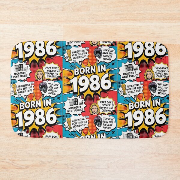 Item preview, Born In 1986 | Retro Comic Birthday Design designed and sold by CheersTOGETHER.