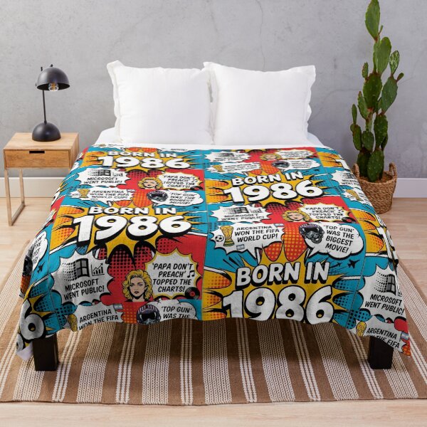 Item preview, Born In 1986 | Retro Comic Birthday Design designed and sold by CheersTOGETHER.