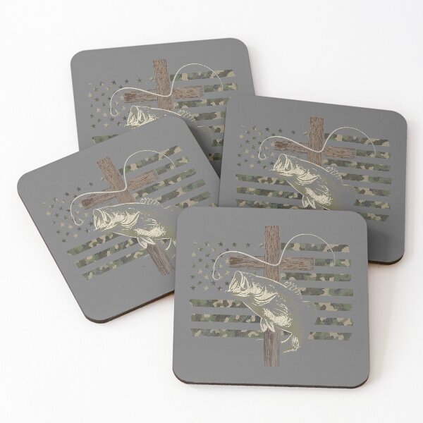 Item preview, Christian Bass Fishing Camo American Flag designed and sold by KristineLi.