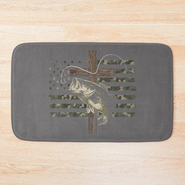 Item preview, Christian Bass Fishing Camo American Flag designed and sold by KristineLi.