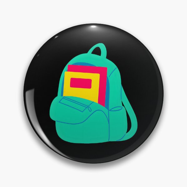 Item preview, Cute Bright Teal Backpack with Yellow Notebook School Sticker designed and sold by FestivityFinds.