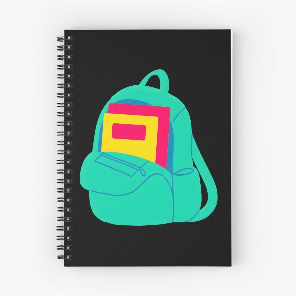 Item preview, Cute Bright Teal Backpack with Yellow Notebook School Sticker designed and sold by FestivityFinds.