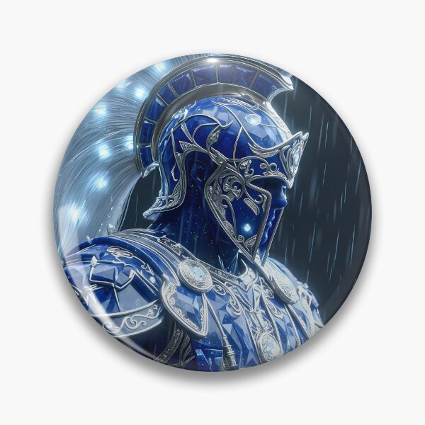 Item preview, Legendary Blue Armor Warrior Lightning Spear designed and sold by GalleryBrisArt.