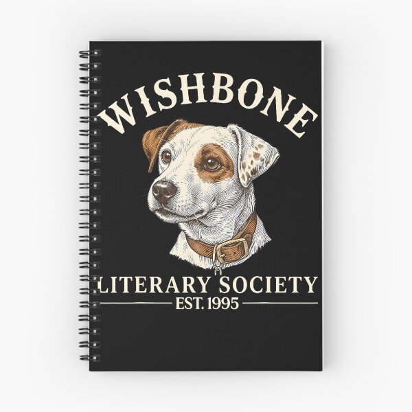 Item preview, Wishbone Literary Society Est 1995 Dog Reader Vintage designed and sold by Apparel-Vortex.