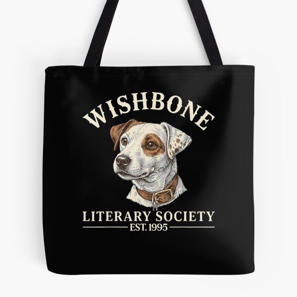 Item preview, Wishbone Literary Society Est 1995 Dog Reader Vintage designed and sold by Apparel-Vortex.