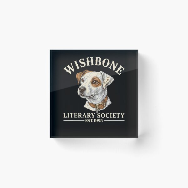 Item preview, Wishbone Literary Society Est 1995 Dog Reader Vintage designed and sold by Apparel-Vortex.