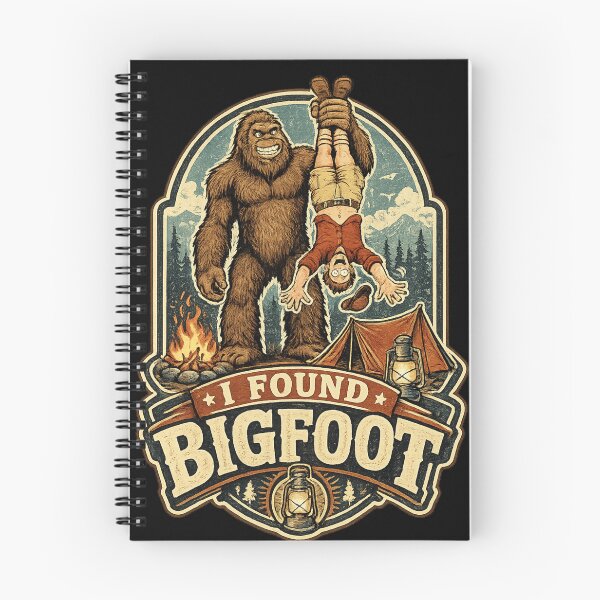 Item preview, I Found Bigfoot Retro Camping Badge - Funny Sasquatch Sighting designed and sold by haitrieuic96.