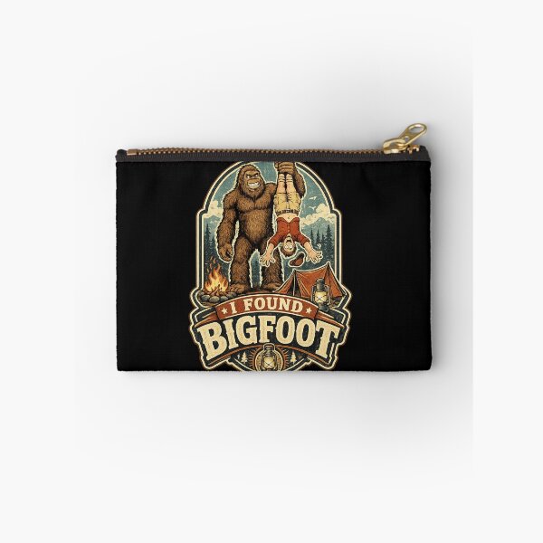 Item preview, I Found Bigfoot Retro Camping Badge - Funny Sasquatch Sighting designed and sold by haitrieuic96.