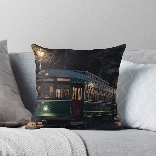 Item preview, New Orleans Streetcar at Night | Impasto NOLA Art Print designed and sold by GSizzle1.