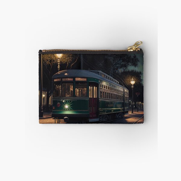 Item preview, New Orleans Streetcar at Night | Impasto NOLA Art Print designed and sold by GSizzle1.