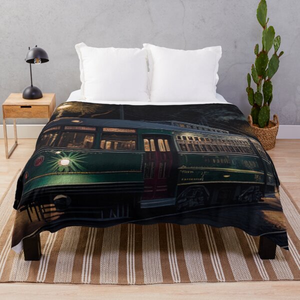 Item preview, New Orleans Streetcar at Night | Impasto NOLA Art Print designed and sold by GSizzle1.