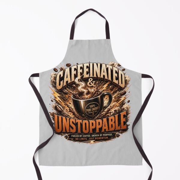 Item preview, Caffeinated And Unstoppable Coffee Quote designed and sold by pradeepvisuals.