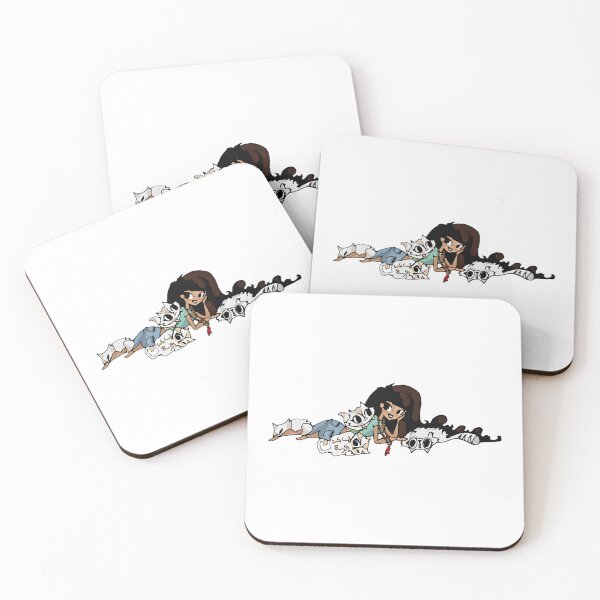Item preview, Boho Girl and Her Lazy Cats  designed and sold by Rowephoeniart.