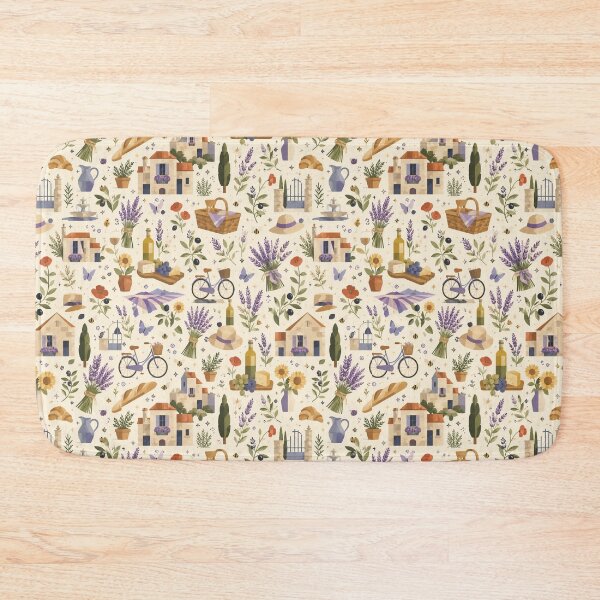 Item preview, Cubist French Provence Pattern | Lavender Picnic Seamless Botanical Repeat designed and sold by OpenDreamArts.