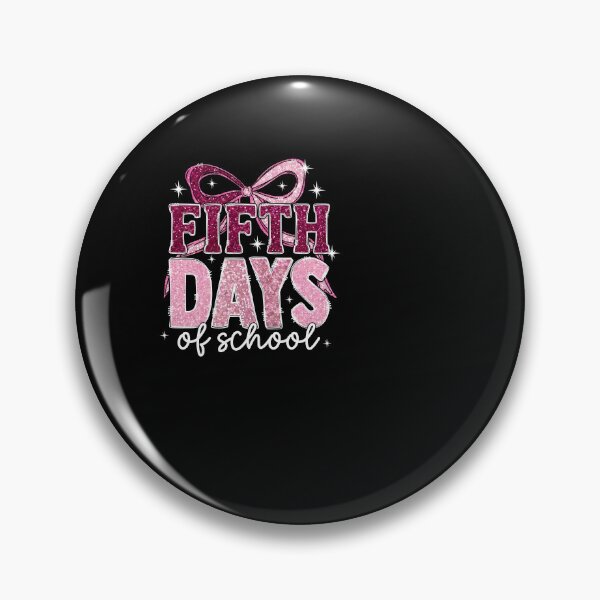 Item preview, Pink Coquette Bow Fifth Day of School Girls designed and sold by KroghDs.