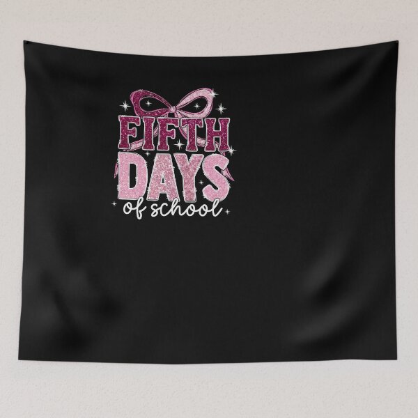 Item preview, Pink Coquette Bow Fifth Day of School Girls designed and sold by KroghDs.