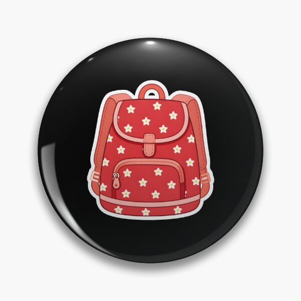 Item preview, Cute Red Floral Backpack Daisy Pattern Kawaii Sticker designed and sold by FestivityFinds.