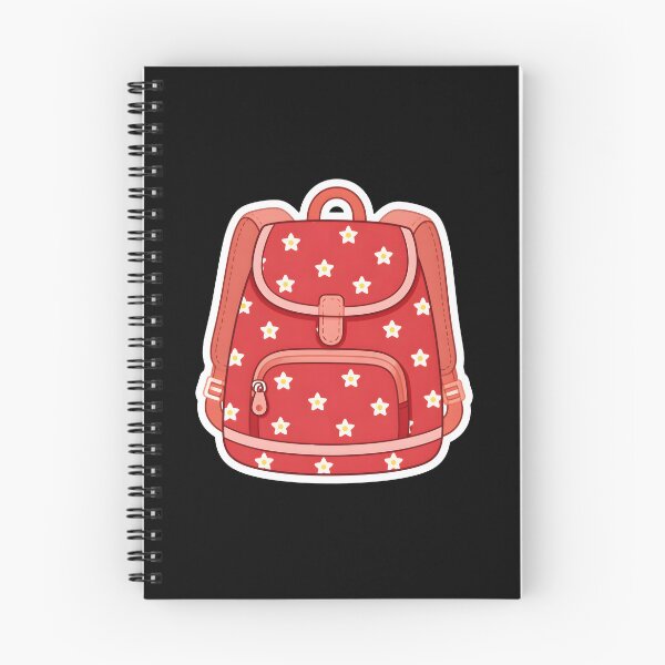 Item preview, Cute Red Floral Backpack Daisy Pattern Kawaii Sticker designed and sold by FestivityFinds.