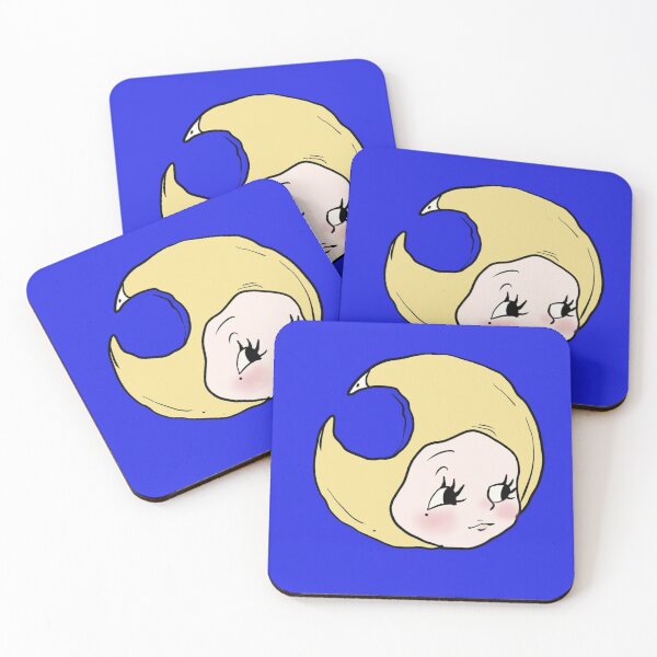 Item preview, Vintage Kewpie Crescent Moon Baby Mascot designed and sold by LilyCreateArt.