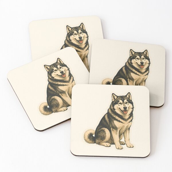 Item preview, Alaskan Malamute Watercolor designed and sold by ChemicalXShop.