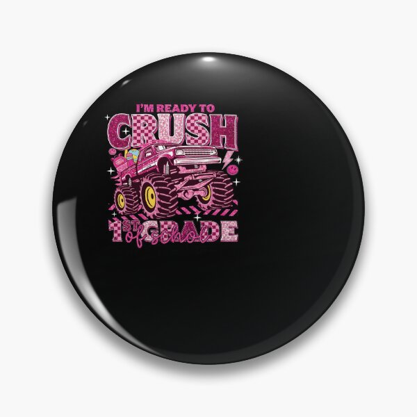 Item preview, Pink 1st Grade Girls Monster Truck Back to School designed and sold by KroghDs.