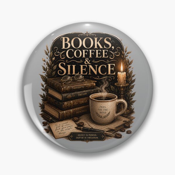Item preview, Books Coffee And Silence Dark Academia designed and sold by pradeepvisuals.