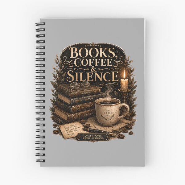 Item preview, Books Coffee And Silence Dark Academia designed and sold by pradeepvisuals.