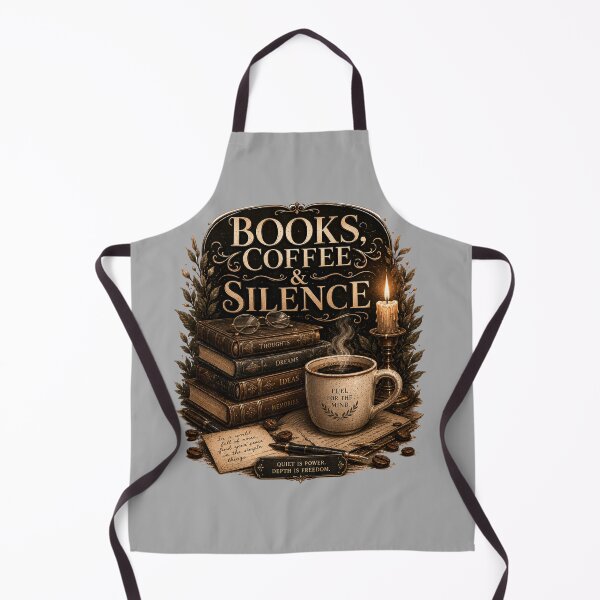 Item preview, Books Coffee And Silence Dark Academia designed and sold by pradeepvisuals.