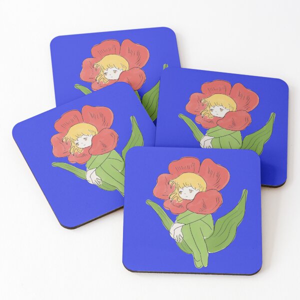 Item preview, Cute Red Poppy Flower Fairy Mascot designed and sold by LilyCreateArt.