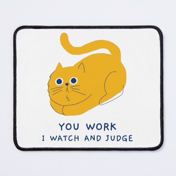 Item preview, You Work I Watch And Judge - Funny Judging Orange Cat designed and sold by GenZFashion000.
