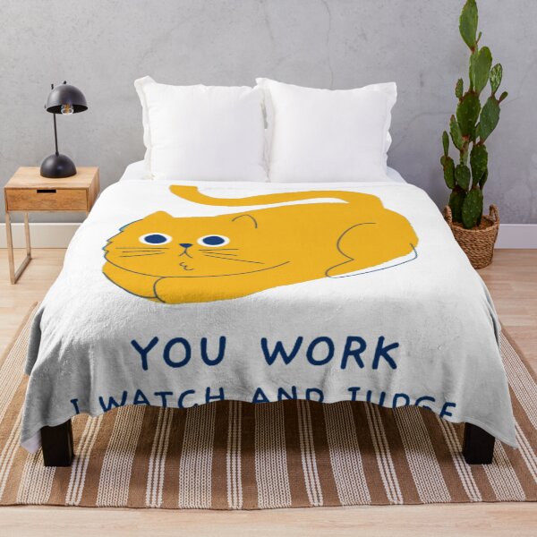 Item preview, You Work I Watch And Judge - Funny Judging Orange Cat designed and sold by GenZFashion000.
