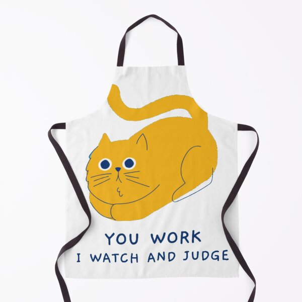 Item preview, You Work I Watch And Judge - Funny Judging Orange Cat designed and sold by GenZFashion000.
