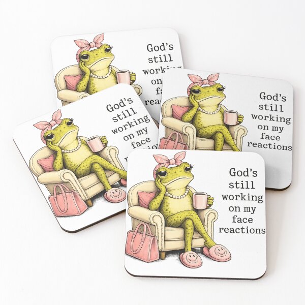 Item preview, God's Still Working On My Face Reactions Funny Sassy Frog designed and sold by haitrieuic96.