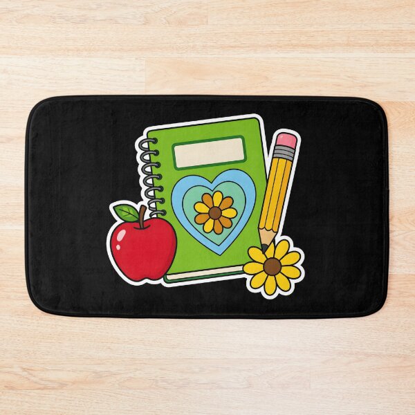 Item preview, Cute Retro School Notebook Apple and Pencil Kawaii Sticker designed and sold by FestivityFinds.