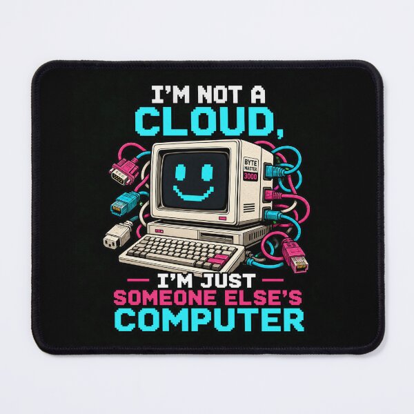Item preview, Data center Funny "I'm Not A Cloud" T-Shirt - Retro Data Center Design designed and sold by Uglyandcute.