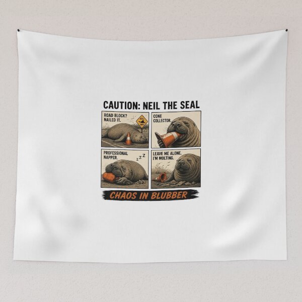 Item preview, Neil The Seal Funny Chaos In Blubber designed and sold by PontiaGudam.