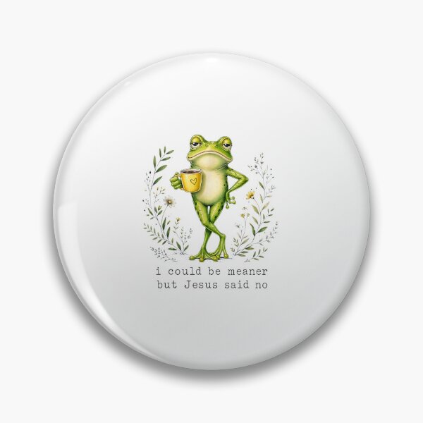 Item preview, I Could Be Meaner But Jesus Said No Funny Christian Frog Coffee Design designed and sold by kiralynstration.