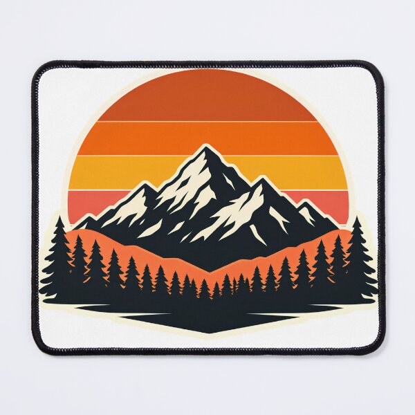 Item preview, Retro Vintage Mountain Sunset Minimalist Nature Design designed and sold by ShopAndFun.