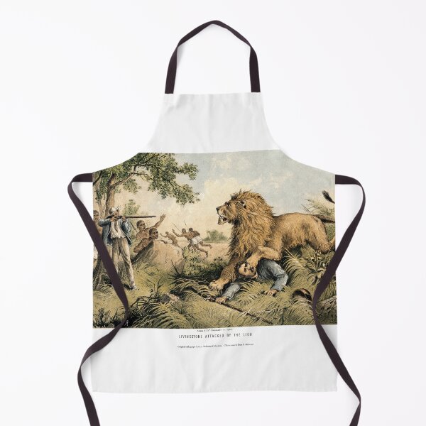 Item preview, David Livingstone attacked by a lion in Africa designed and sold by Pictures With A Message.